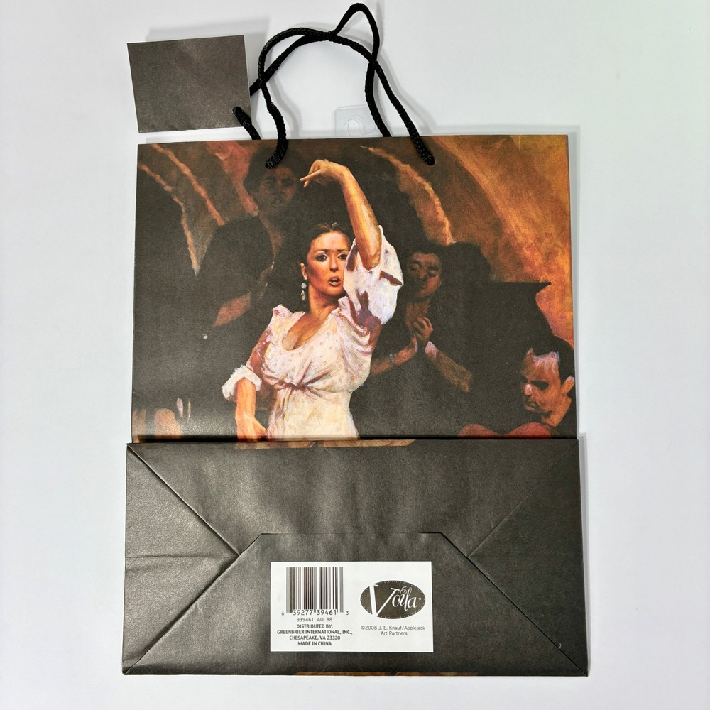 Flamenco Dancer Paper Gift Bag - NOS - Picture 2 of 2